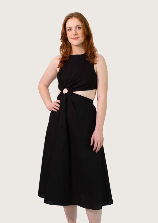 Freya Dress - Organic Cotton Black